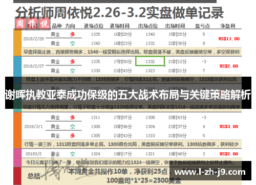 谢晖执教亚泰成功保级的五大战术布局与关键策略解析