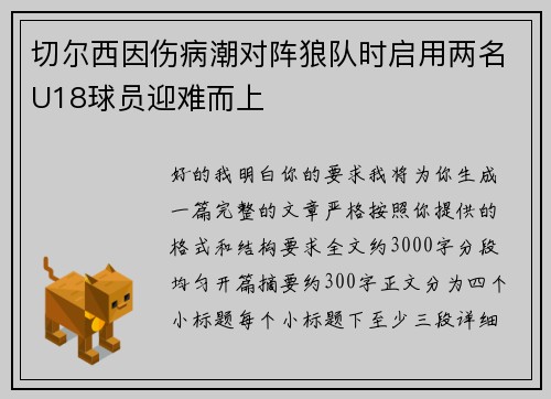 切尔西因伤病潮对阵狼队时启用两名U18球员迎难而上